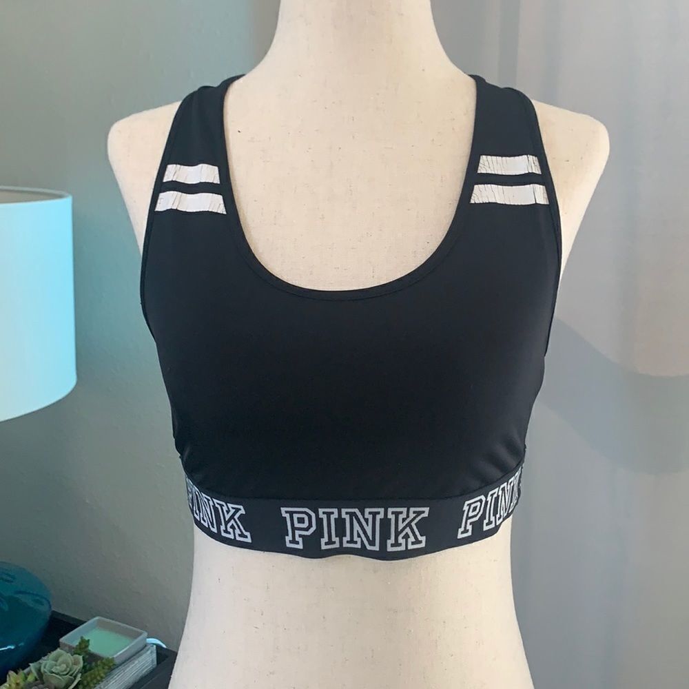 PINK racer back sports bra